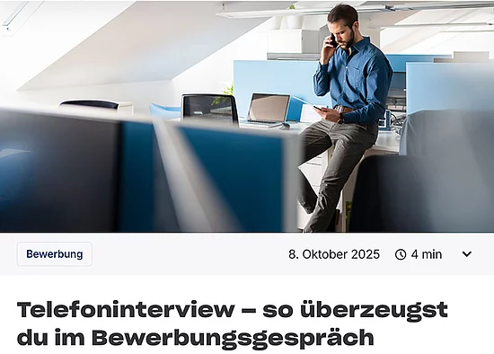 Tipps fürs telefonisches Vorstellungsgespräch